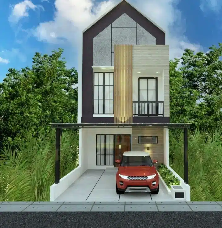 Desain Rumah 2 Lantai Garasi Dibawah