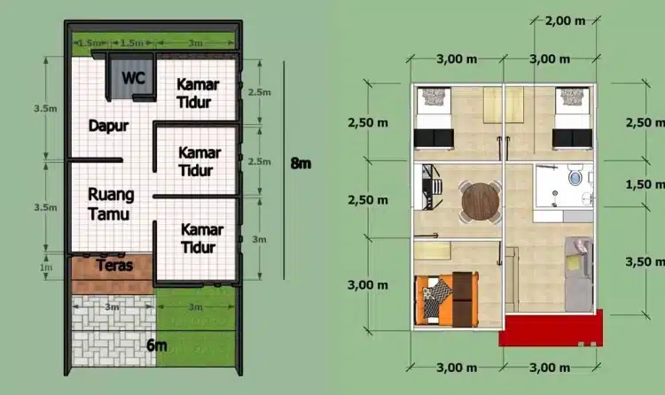 Denah Rumah 3 Kamar Modern: Inspirasi Tata Ruang Nyaman untuk Keluarga
