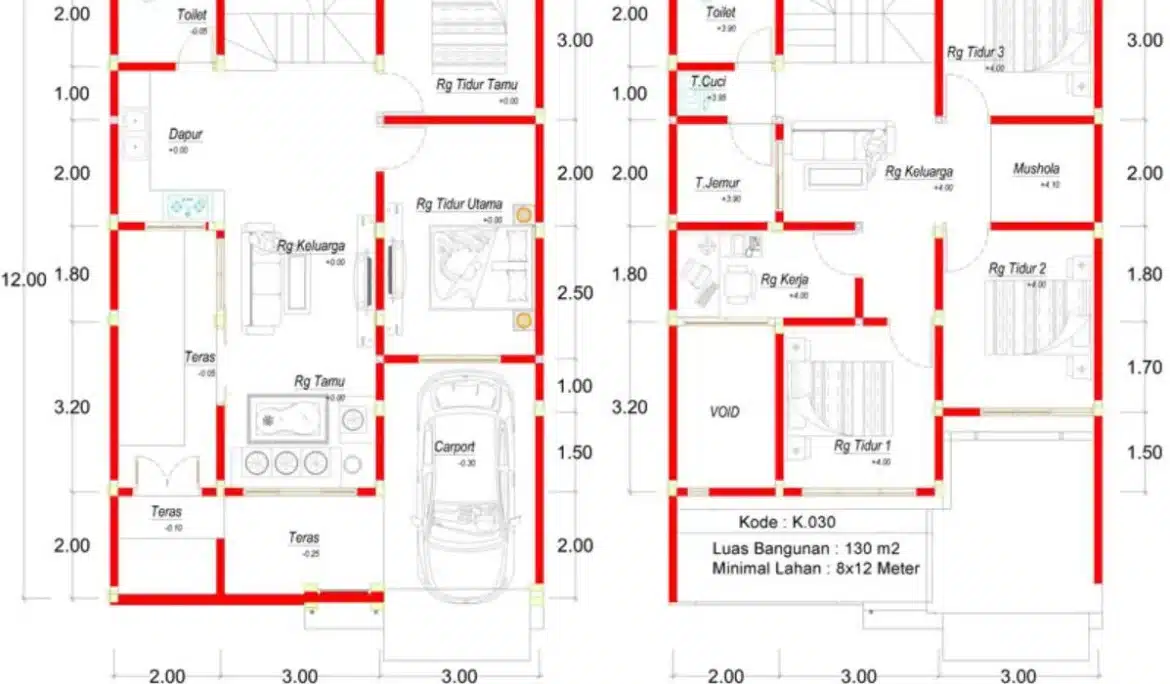 Denah Rumah Panggung 3 Kamar Terbaik 2026: Desain Estetik, Nyaman & Hemat Lahan