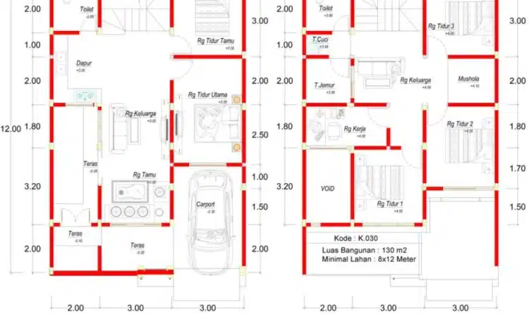 Denah Rumah Panggung 3 Kamar Terbaik 2026: Desain Estetik, Nyaman & Hemat Lahan