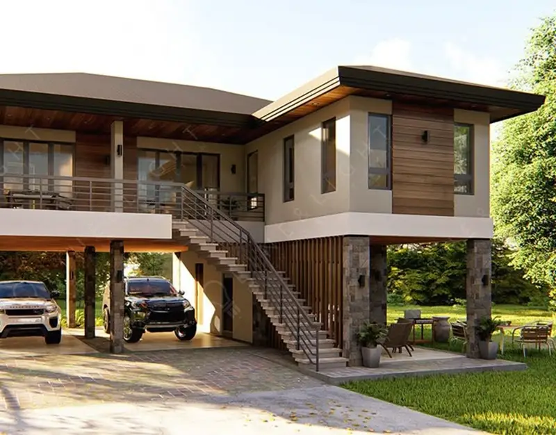 Inspirasi Denah Rumah Panggung 3 Kamar Minimalis