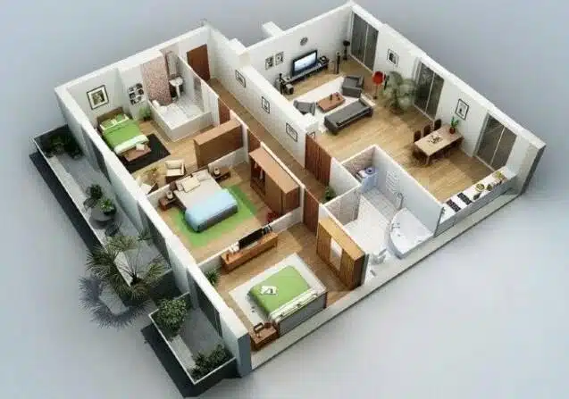 Inspirasi Pembagian Ruang Denah Rumah 3 Kamar