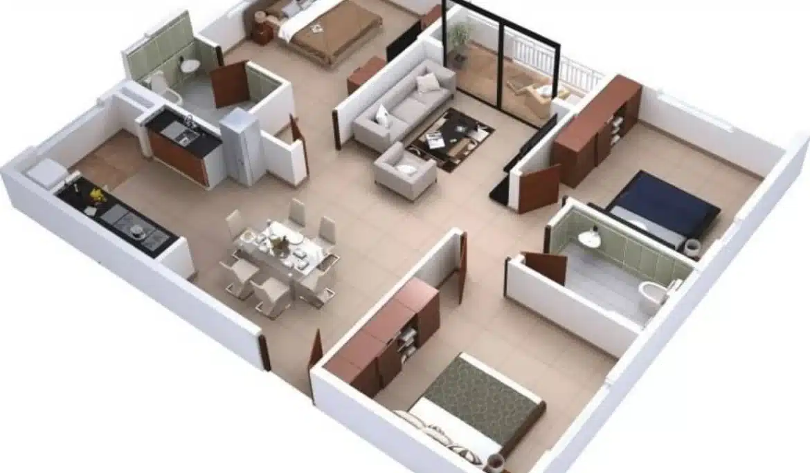 Kelihatannya Sederhana, Tapi Nyaman! Desain Rumah Sederhana 3 Kamar untuk Hunian Modern