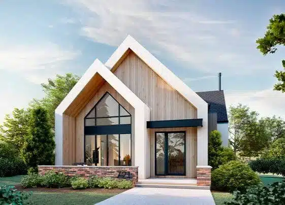 15 Inspirasi Fasad Scandinavian 1 Lantai